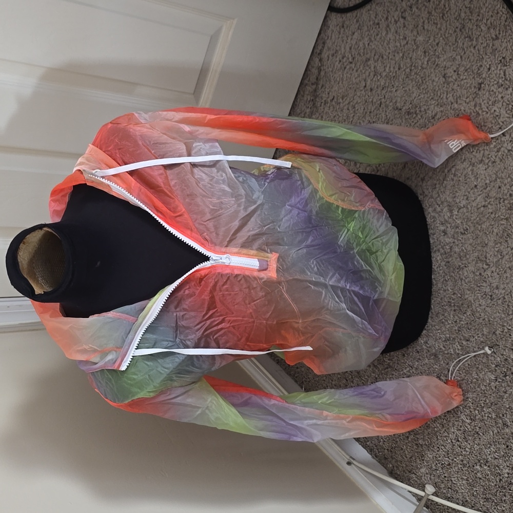 Victoria Sport Jacket, size small, rainbow colored